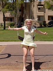 Blond Amateur Upskirt On The Playground