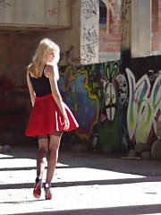 Blond Insta Nymphs In Abandoined Building