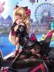Black Cat DVa Up-skirt Overwatch