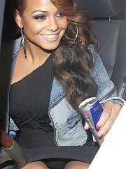 Christina Milian Panty Under Skirt