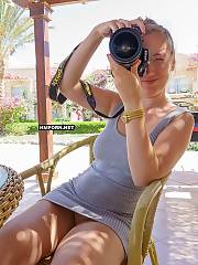 wearing panties skirt show