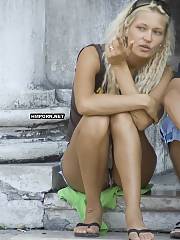 voyeur wearing panties flashing