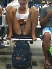 Voyeur Panties No Skirt Amateur At Airport