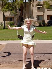 Blond Amateur Upskirt On The Playground