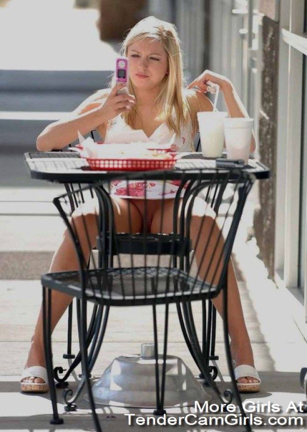 Gorgeous Blond Public Under Skirt
