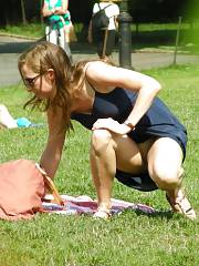 Candid Under Skirt Public