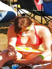 Up-skirt Twat My Aunt On The Camping