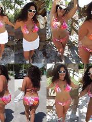 Big Titty MILF Takes Off Her Skirt And Shows Bikini In Parking Lot