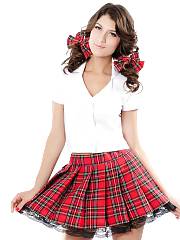 Plaid Skirt Student
