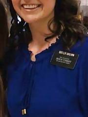 Kaitlin Brown Is Looking Sexy As Hell With Small Melons In Blue Top And Black Mini Skirt