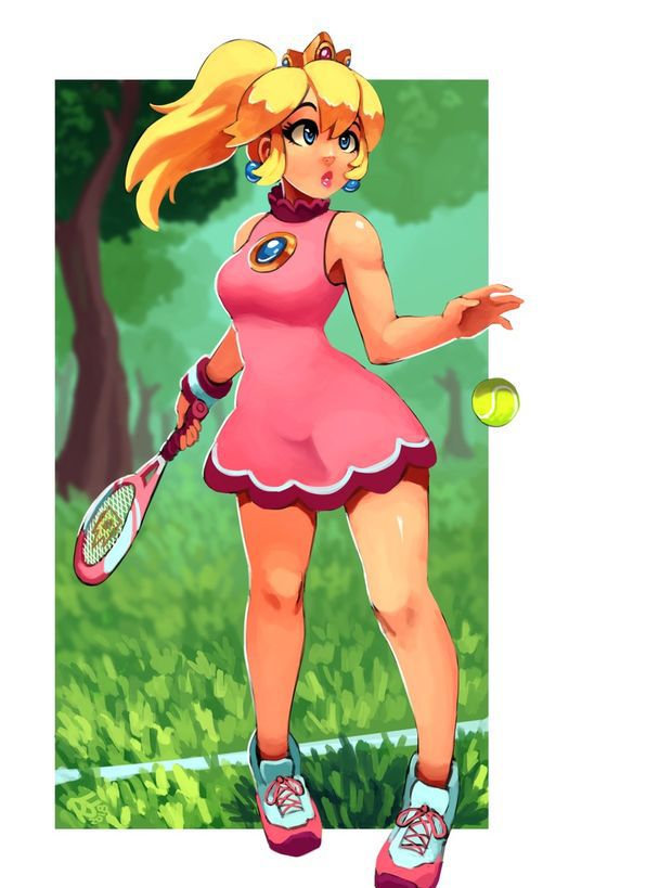 Princess Peach Ready For A Tennis Ace