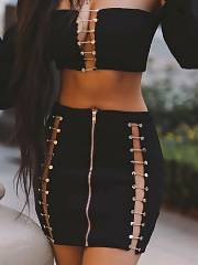 Sexual Crop Top & Skirt