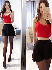 Perfect Anna Fiutek Hot Skirt
