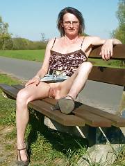 Under Skirt On Bench