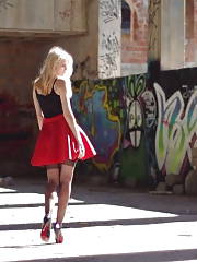 Blond Insta Nymphs In Abandoined Building