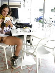 Up-skirt Hairy Cunt