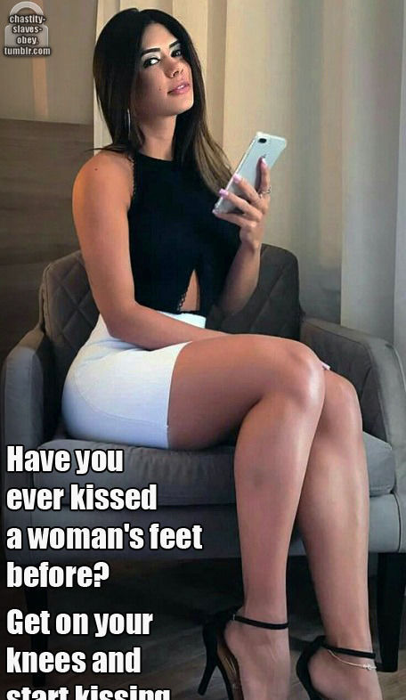 Sexual Brunette In Ankle Strap Heels And Skirt Feet Worship Caption