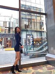 Crystal Lee Blue Short Skirt