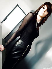 Really Pretty Black Haired Posing In Hot Glam Outfit