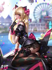 Black Cat DVa Up-skirt Overwatch