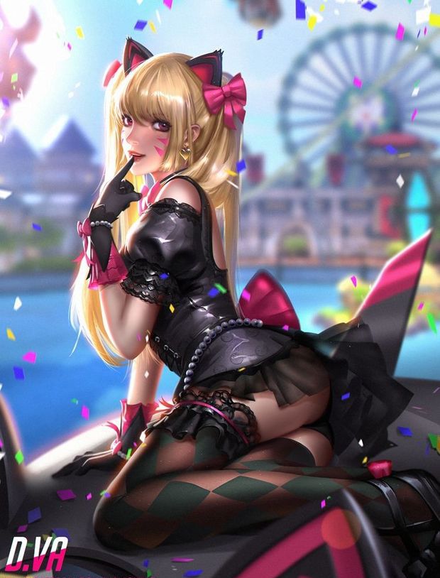 Black Cat DVa Up-skirt Overwatch