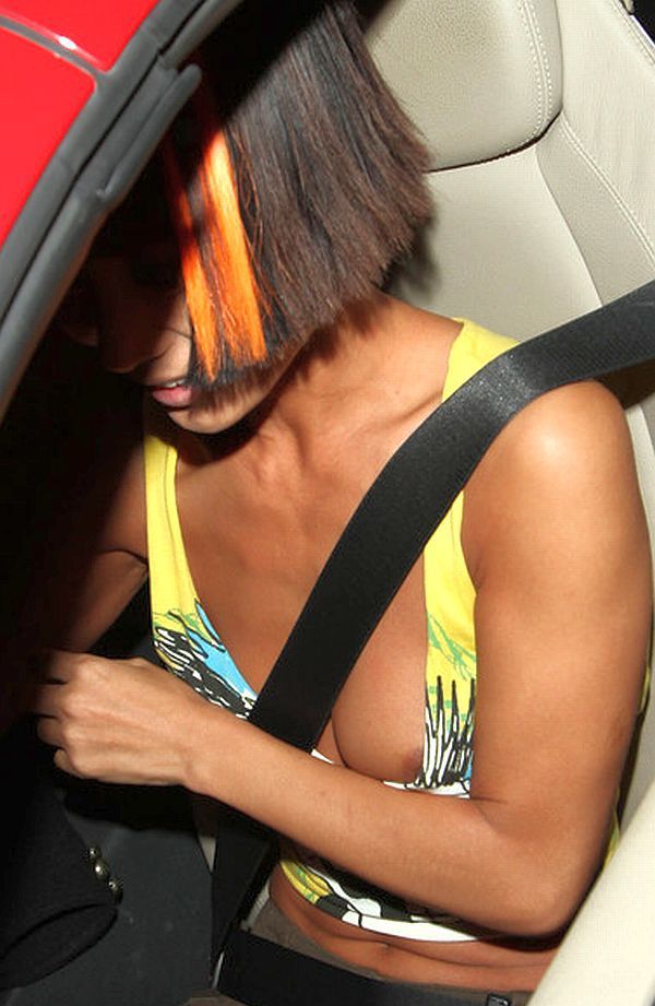 Bai Ling Nipple Slip And Panty Upskirt