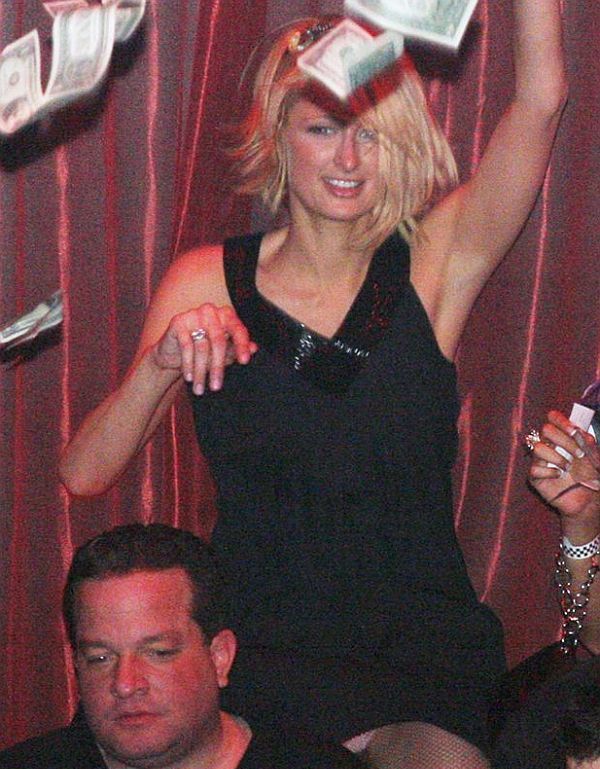 Paris Hilton New Years Panty Under Skirt