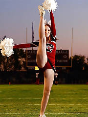 Cheerleader With Legs Wide Open